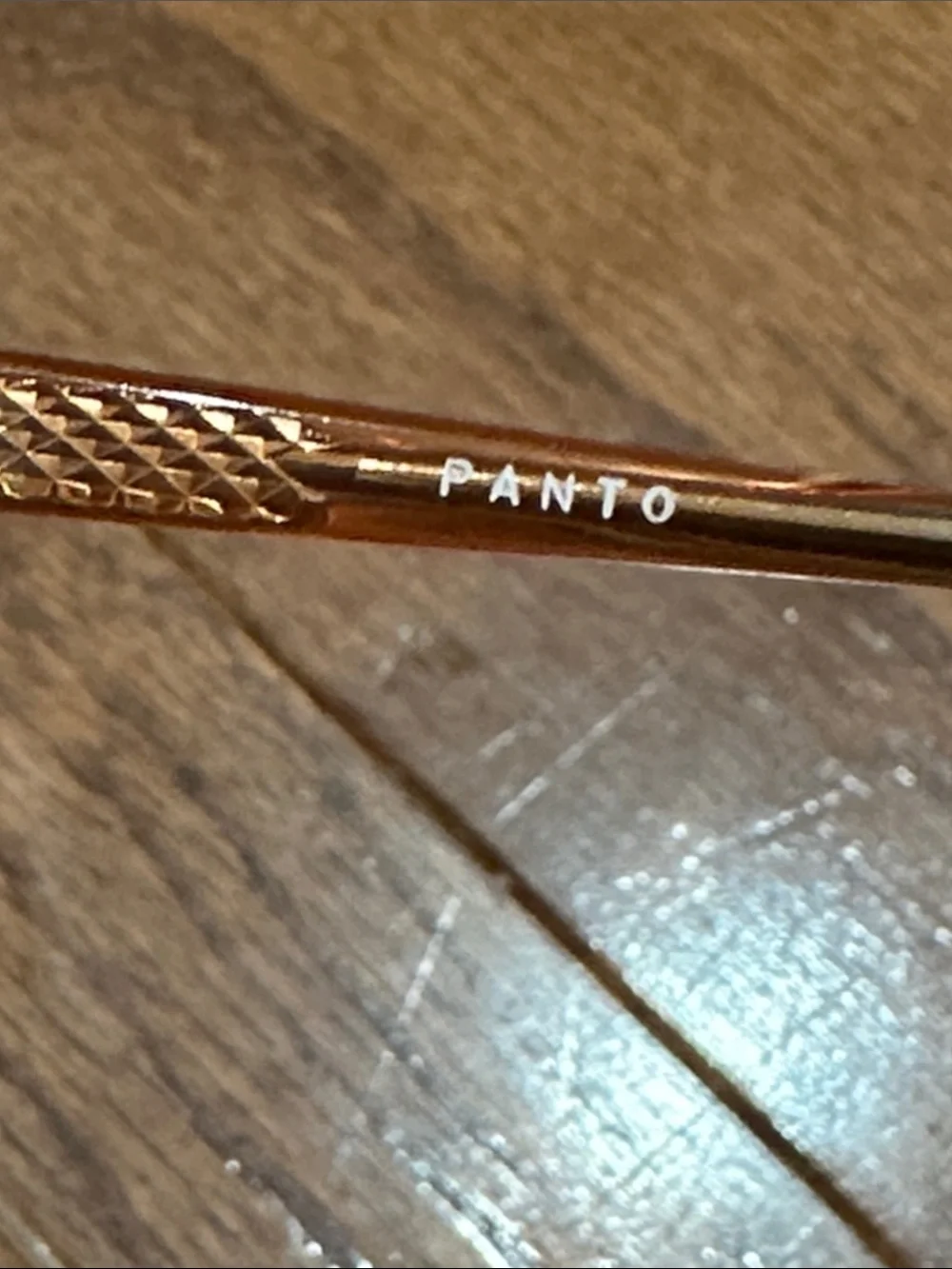 Panto Clear Orange Round Frame Glasses—no lenses